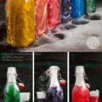 Homemade Flavored Shimmery Liqueur - I'm sharing with you how to make your own FLAVORED shimmery liqueur at home in all the colors of the rainbow, using homemade vodka infusions. Perfect for Halloween, special occasions or themed parties!