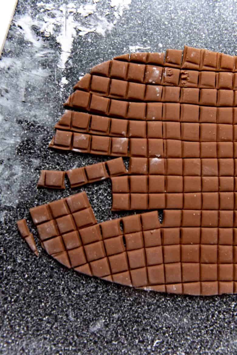 Cut along the lines to create squares