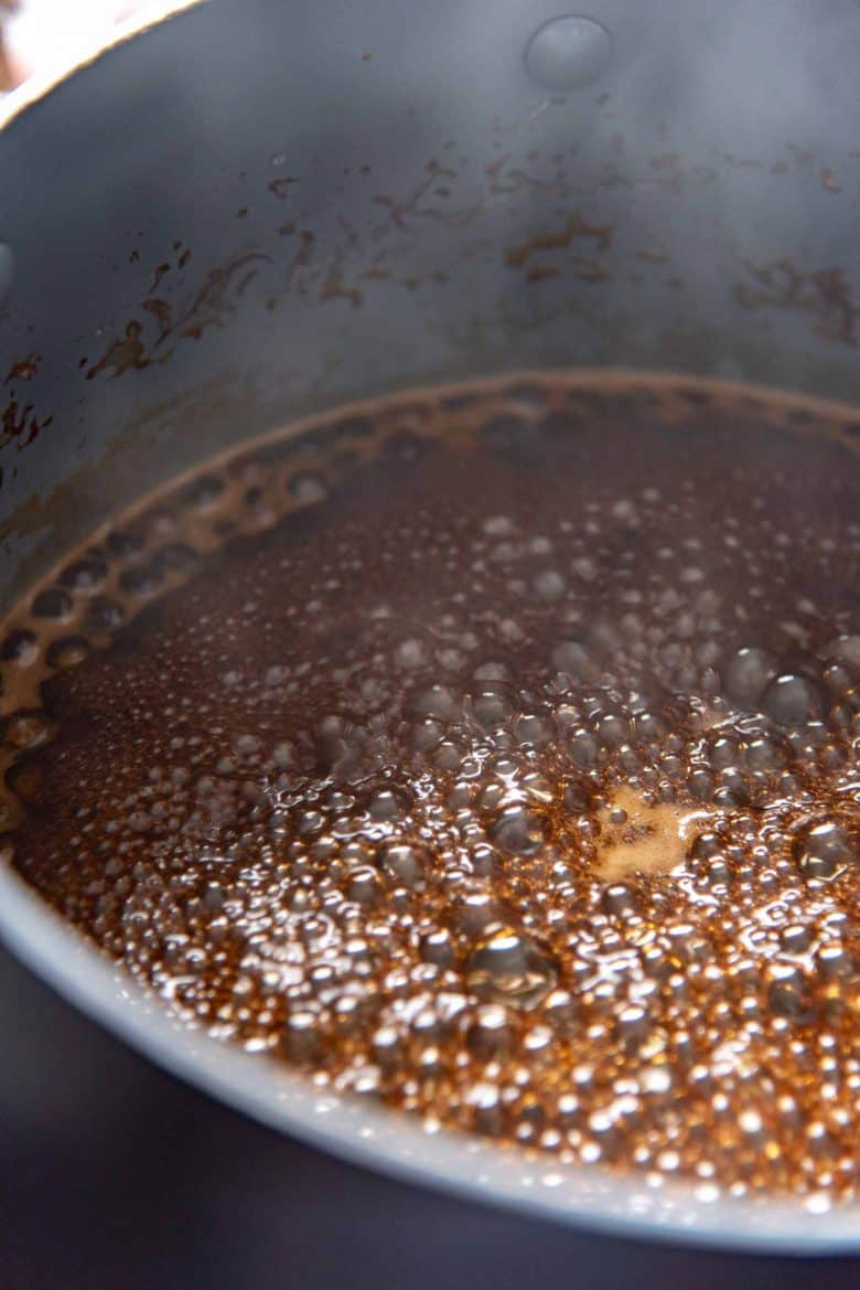 brown sugar syrup boiling