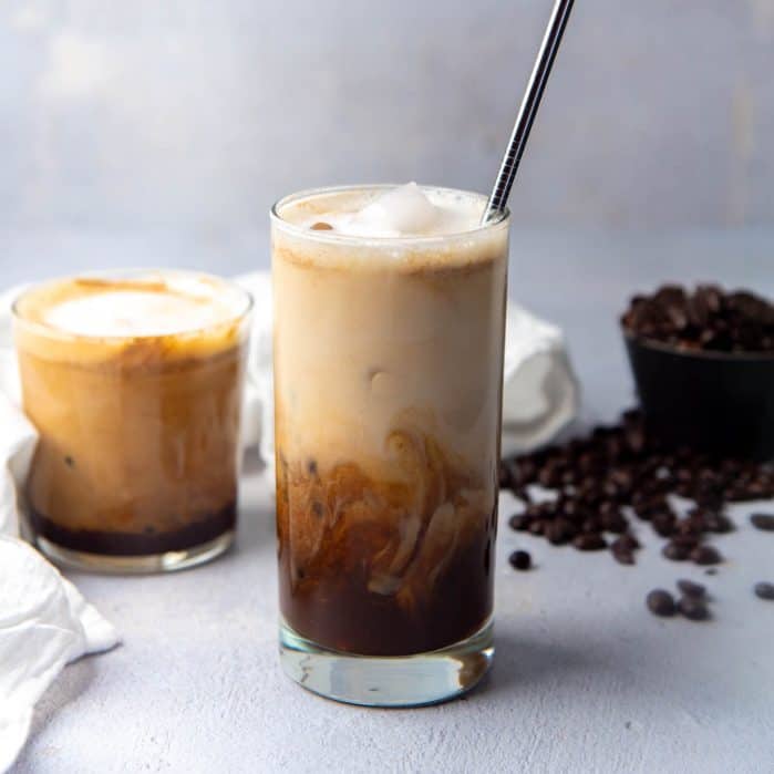 Brown sugar iced coffee social media