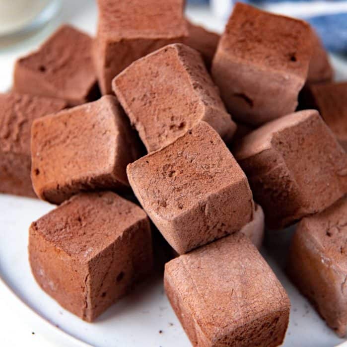 Chocolate marshmallow social media