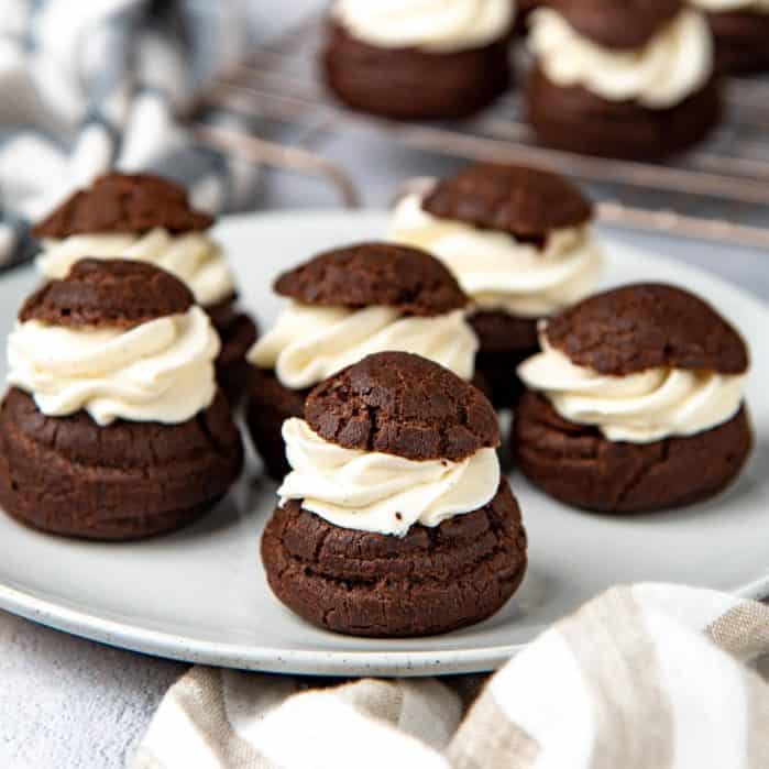 Chocolate choux pastry social media