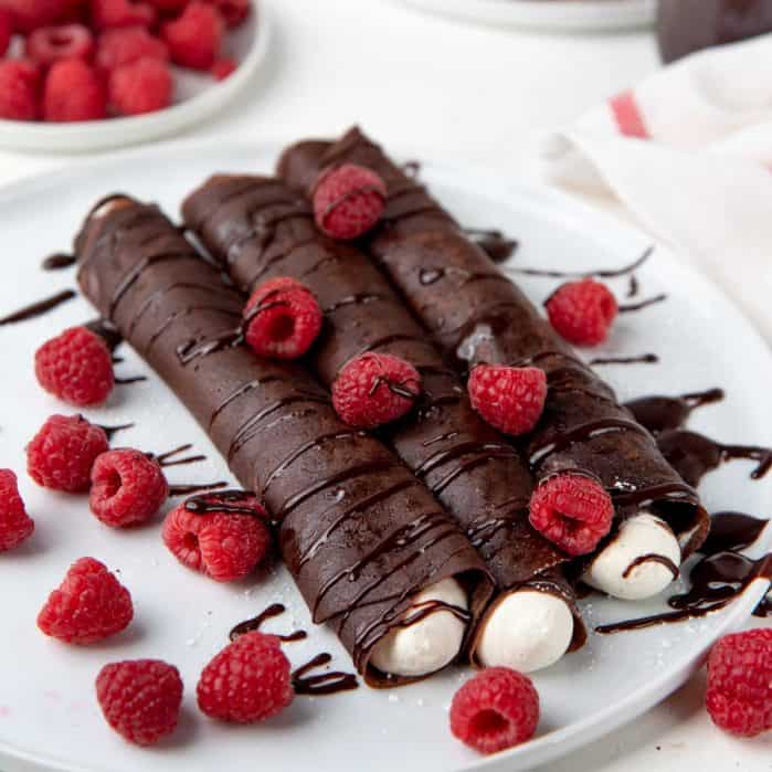 Chocolate crepe social media