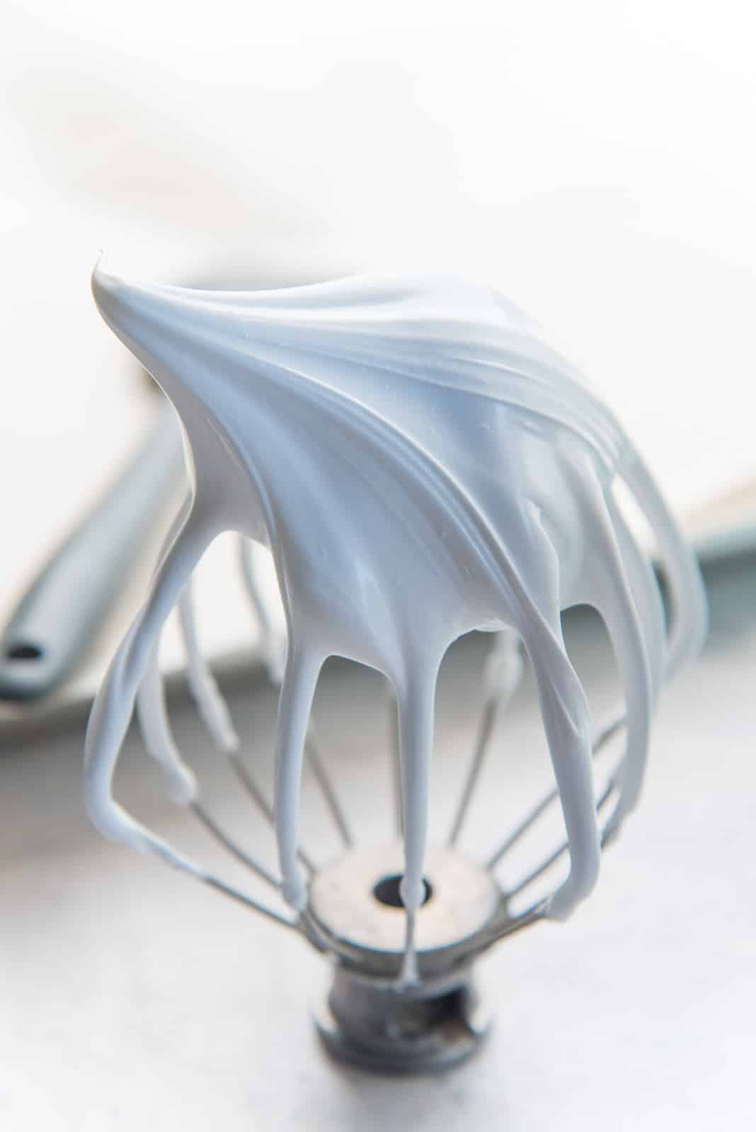 Meringue for pavlova that is ready to be shaped