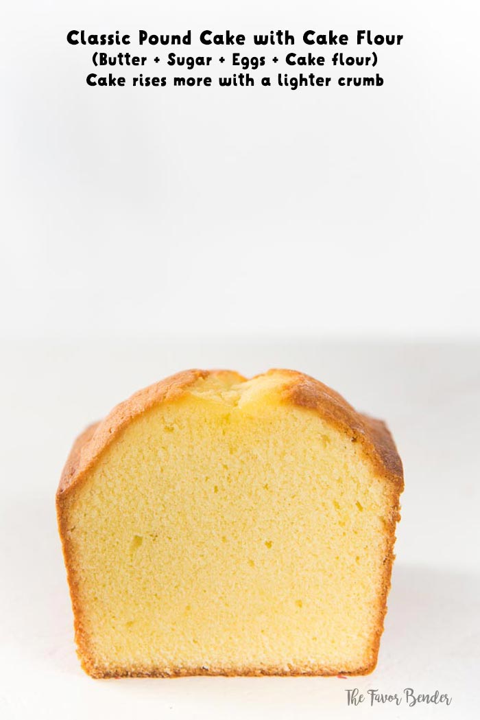 Use cake flour to make the pound cake even lighter.