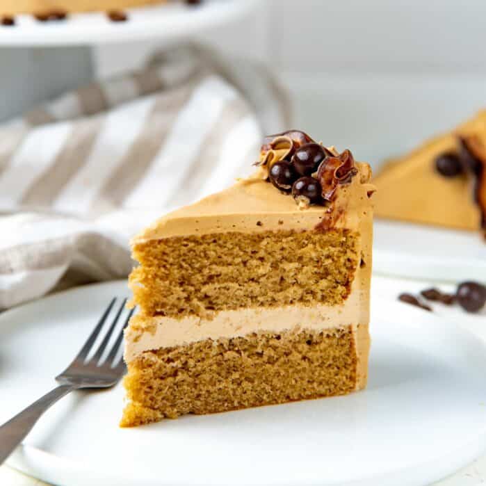 Coffee layer cake social media