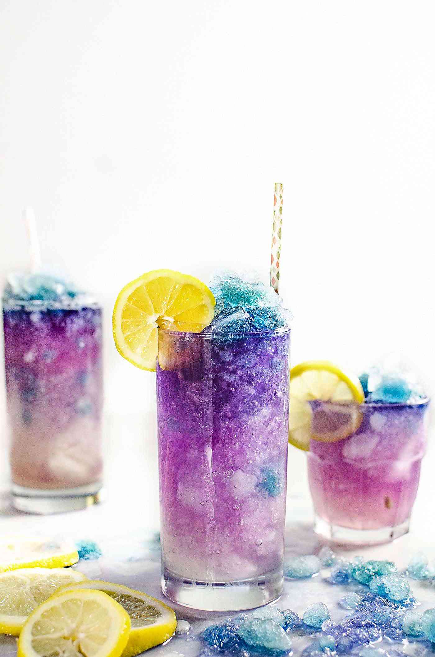 Color Changing Galaxy Lemonade Slushie - There's no food coloring in this Color Changing Lemonade Slushie! Just a dash of magic from magic ice and delicious lemonade that kids and adults will love. The ultimate Summer Lemonade drink!