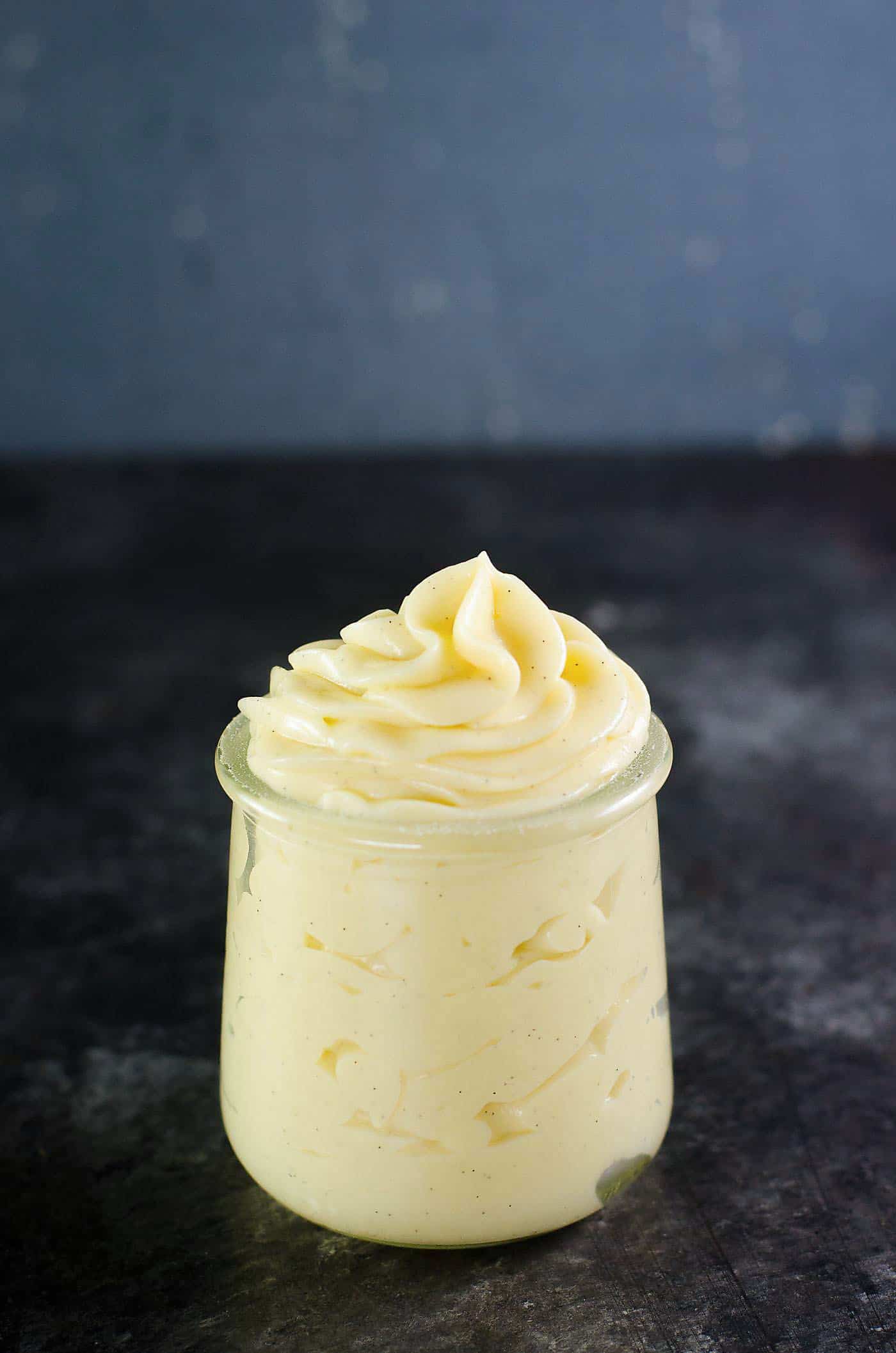 Creme Patissiere - creamy Vanilla pastry cream, that is used in many desserts. Perfect for profiteroles and eclairs. This recipe is gluten free, and also dairy free friendly.