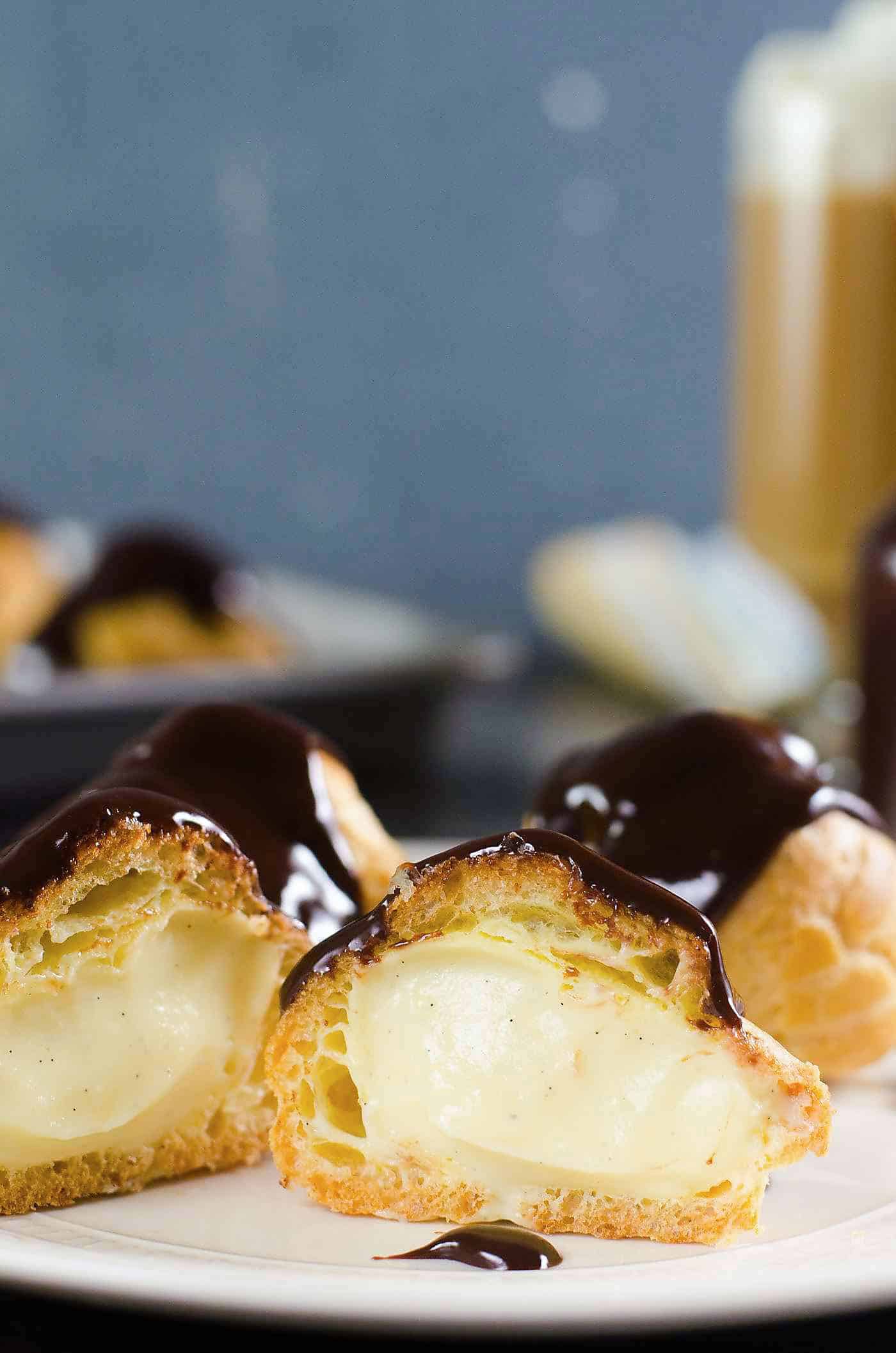Creme Patissiere - creamy Vanilla pastry cream, that is used in many desserts. Perfect for profiteroles and eclairs.  This recipe is gluten free, and also dairy free friendly.