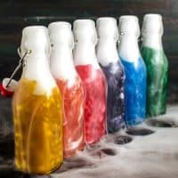 Shimmery Liqueur In a row in different colors
