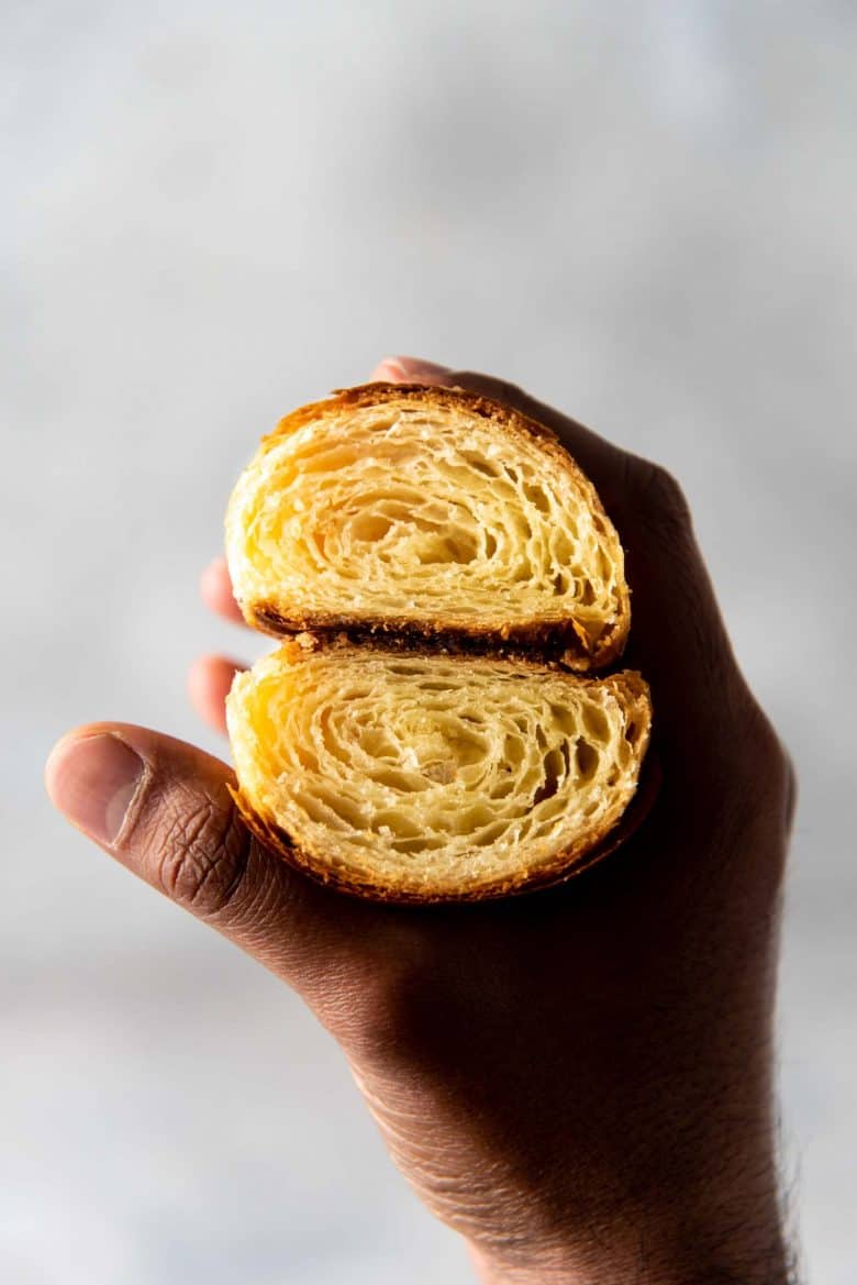 A view of the croissant cross section