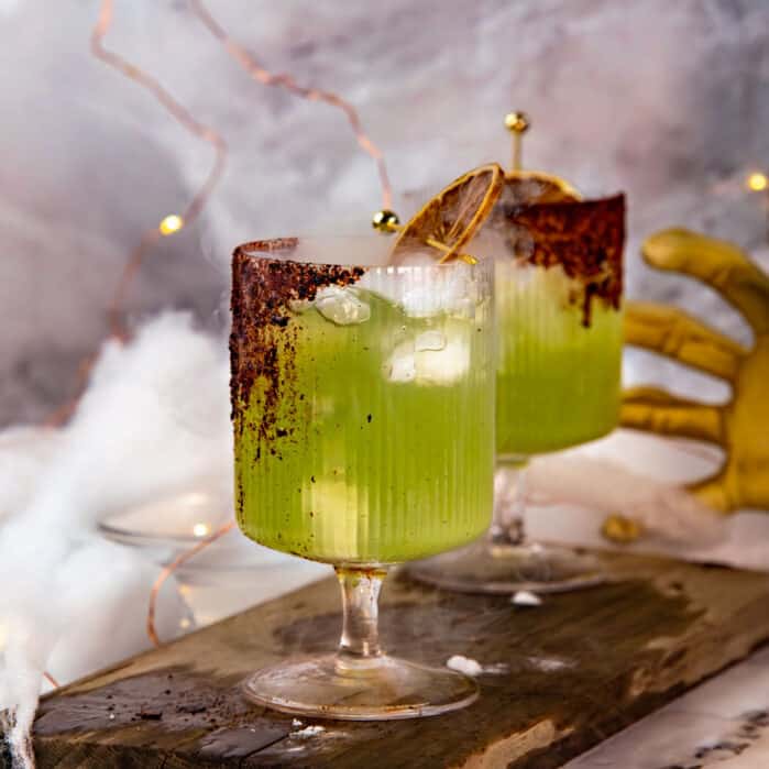 Square image of Hocus pocus cocktail.
