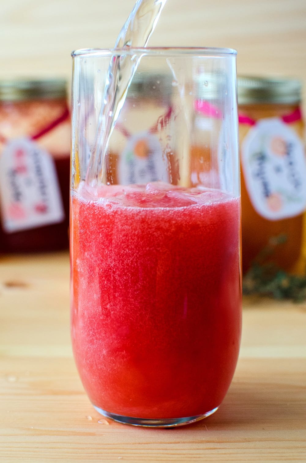 Homemade Soda Syrups - Delicious Fruit Syrups to make your own Sodas and cocktails! Choose from Grapefruit, Peach, Strawberry, Lime, and Pineapple all with awesome spice and herb twists!