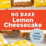 No bake lemon cheesecake bars social media