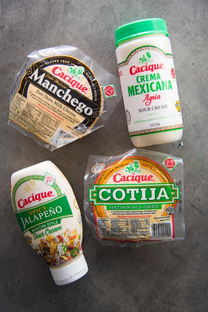 Cacique products used to make Chicken Taquitos
