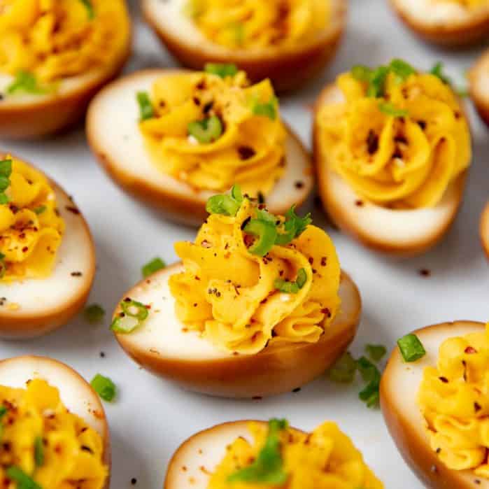 Asian Deviled eggs social media