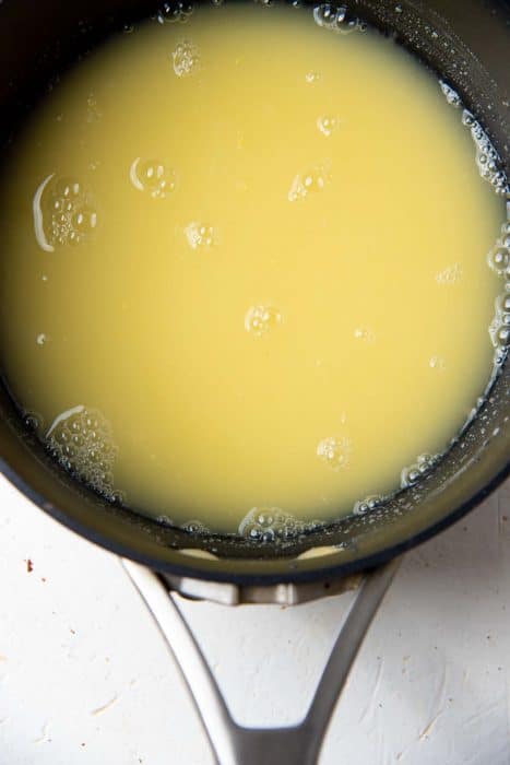 Cooked cornstarch mixture for lemon curd topping