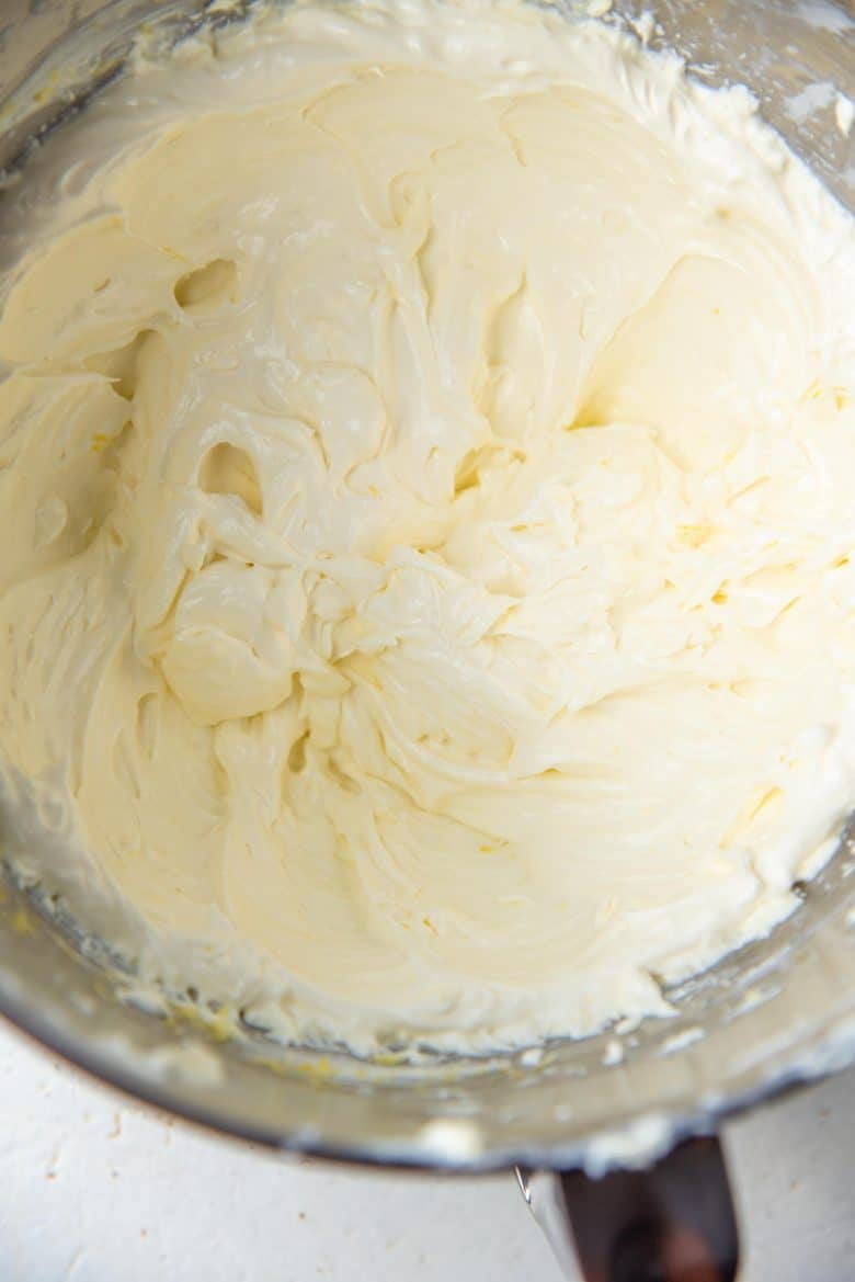 Cream cheese mixture beat until fluffy in a mixer bowl