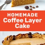 Coffee layer cake social media