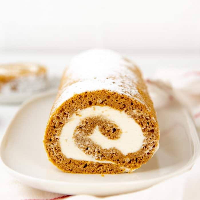 Pumpkin swiss roll Social media