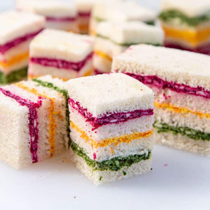 Ribbon sandwich square image.