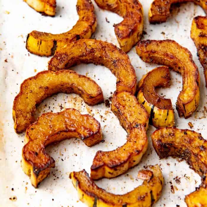 Roasted delicata squash social media