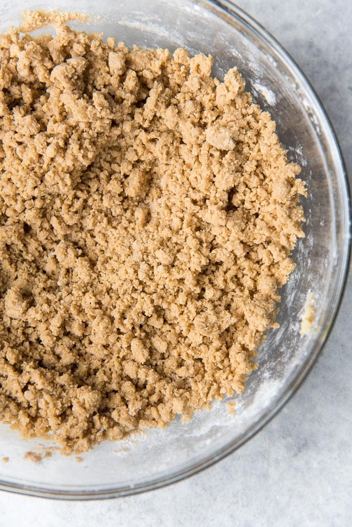 Making Craqueline for choux au craqueline - Mix the flour in until it looks crumbly