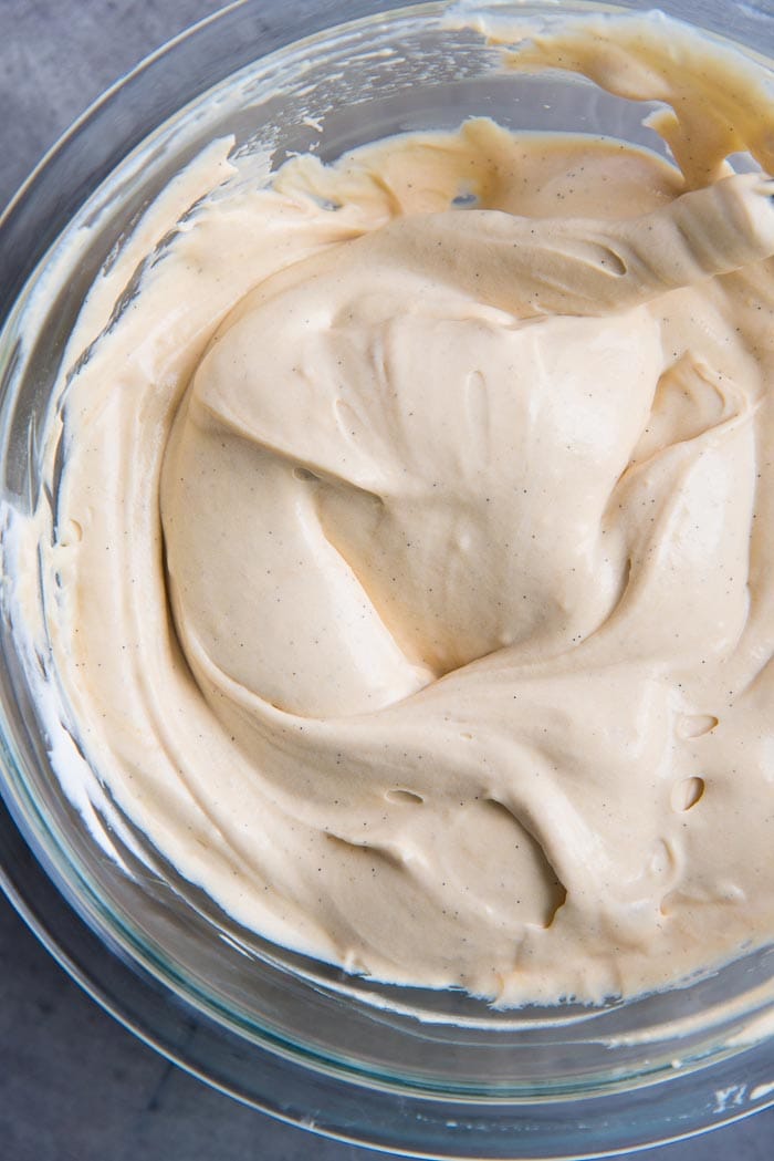 Salted Caramel Diplomat cream filling for the craquelin choux pastry