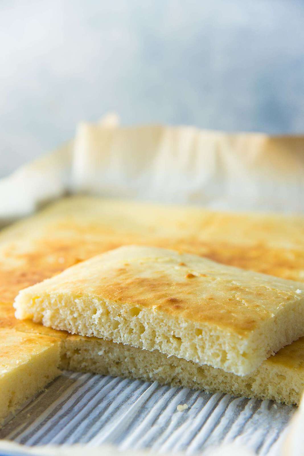 Sheet pan pancakes for a crowd - Light and fluffy pancakes with a soft texture. Easily can serve 4 people at once.