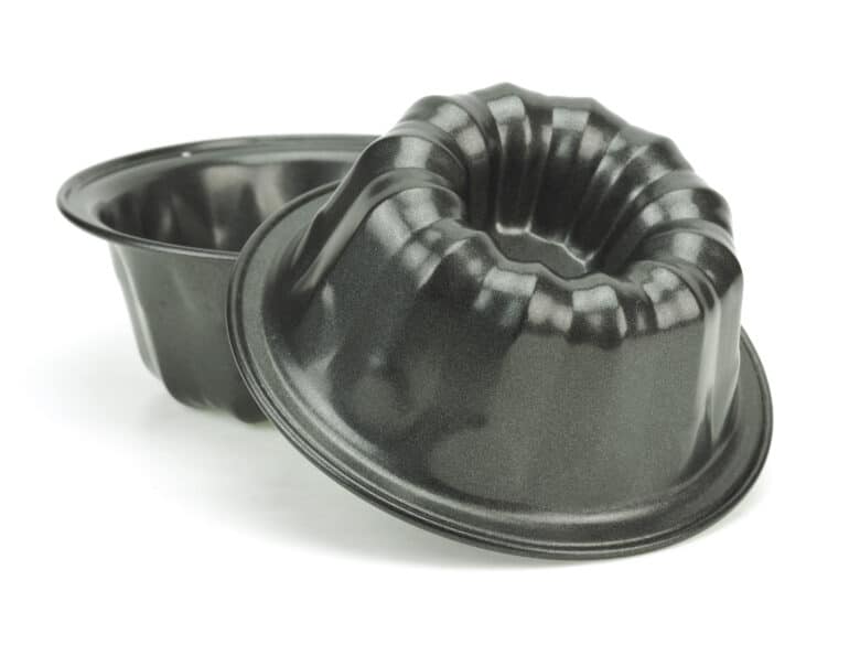 Two bundt pans kept together.