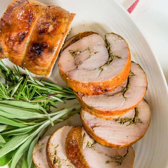 Learn how to make a Turkey Roulade - Step by step instruction on how to prepare turkey breast into a boneless roulade that is perfect for Thanksgiving!