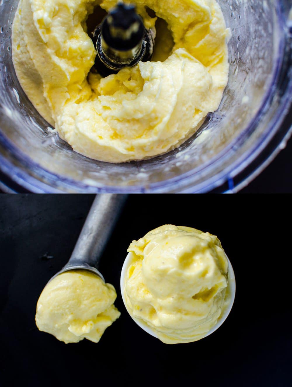 Pineapple sorbet made with 3 ingredients